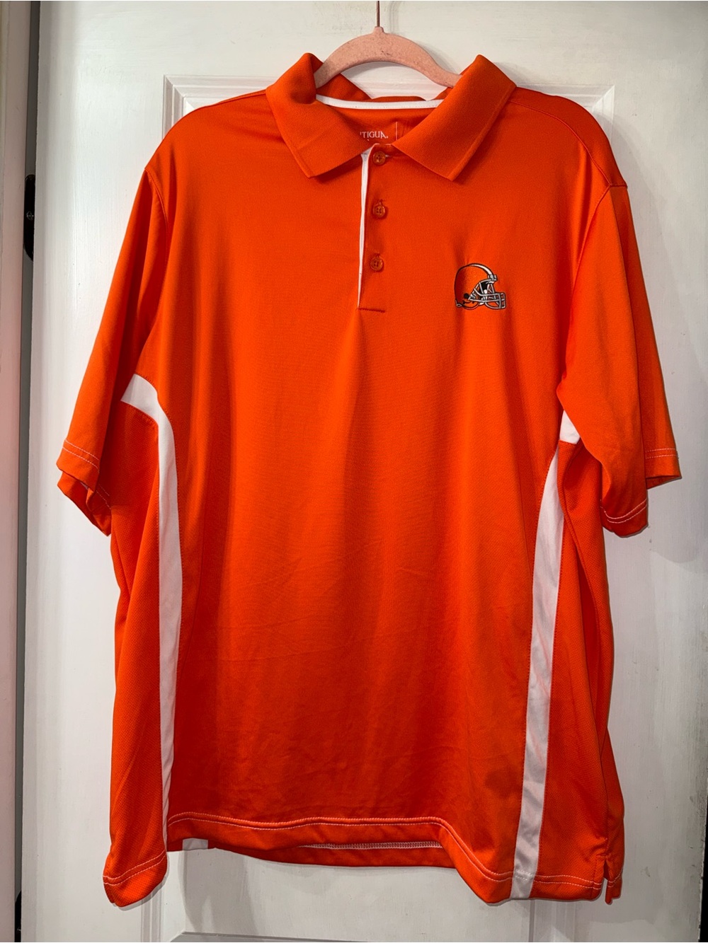 Antigua Cleveland Brown Golf Polo